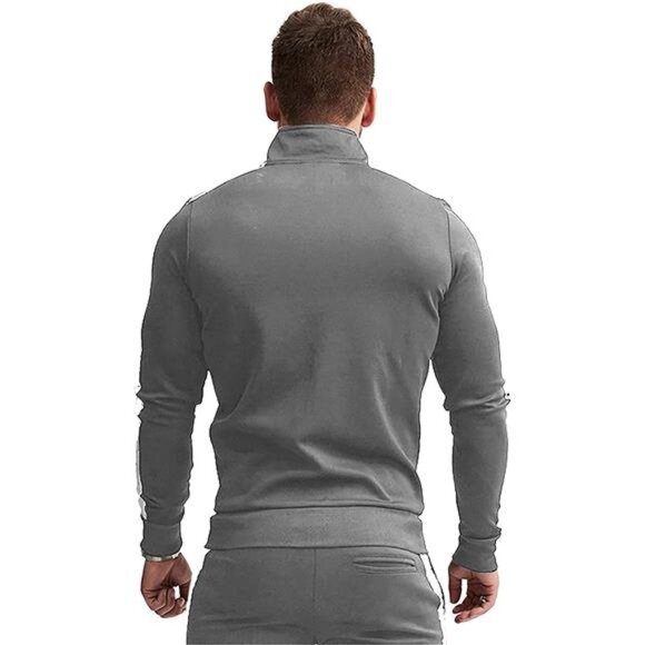 Men's Casual Active Tracksuits FullZip Sports JoggingSuits Sets Athletic Running - Picture 2 of 6